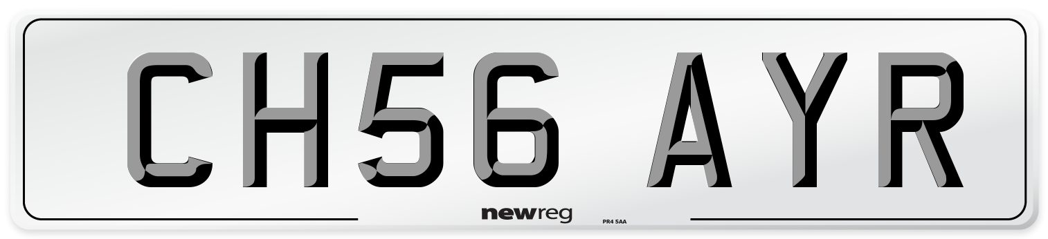 CH56 AYR Number Plate from New Reg